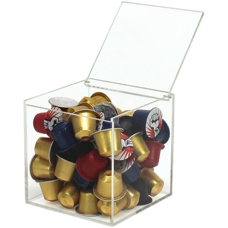 Portacápsulas de metacrilato para cápsulas nespresso o dolcéguste Capacidad  para 13 cápsulas Dolce Gusto o 40 cápsulas Nespresso