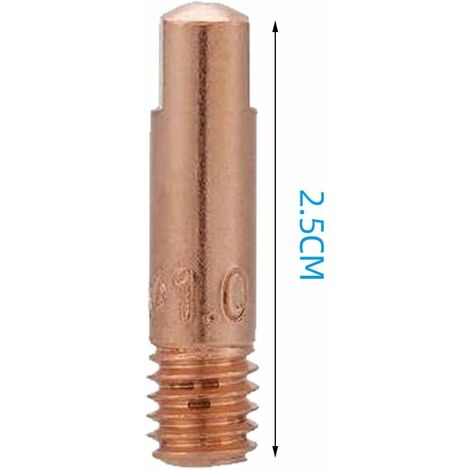 RHAFAYRE 20 piezas puntas de contacto de cobre de 0,8mm para soplete de  soldadura 15AK MIG/MAG