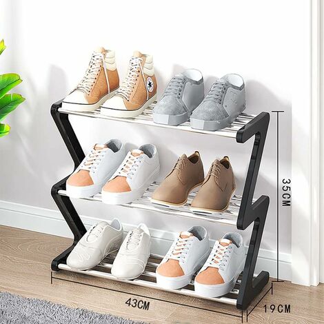 Zapatero vertical de 8 niveles, organizador de zapatos estrecho que ahorra  espacio, estante alto para zapatos, pequeño zapatero de madera para