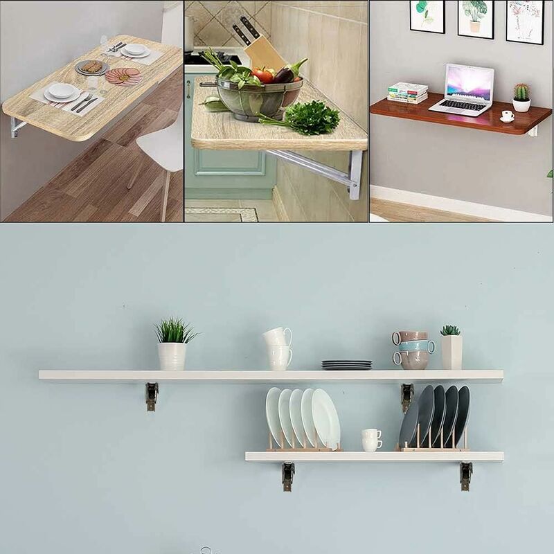 4pcs Sticky Shelf Bracket Angle Brace Cabinet Wardrobe Floating