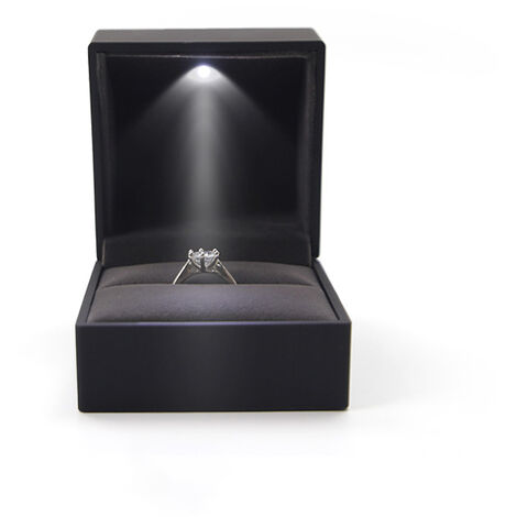 shree jewellers led Light Jewelry Ring Box for Women Brown Color Size 5x7x7  cm : Amazon.in: Jewellery