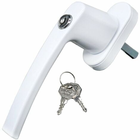 RHAFAYRE 1Pcs Aluminum Lockable Window Handles, Rod Length 32mm with 2