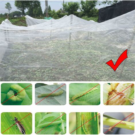 RHAFAYRE Garden Net,10m x 2.5m Insect Net, Vegetable Garden Insect Net,  Fine Mesh Anti