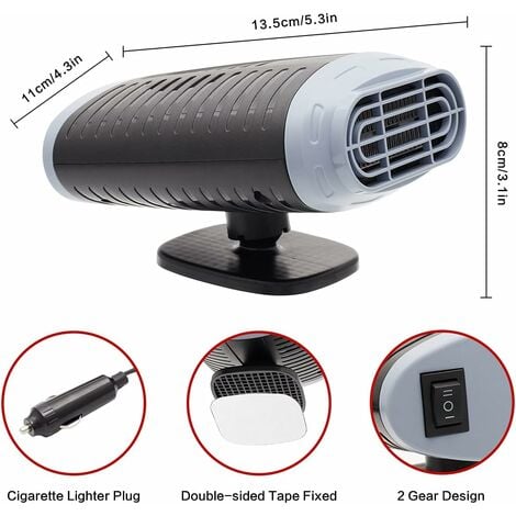 Car Heater,200W Portable Fast Heating Auto Car Heater Defroster Winds