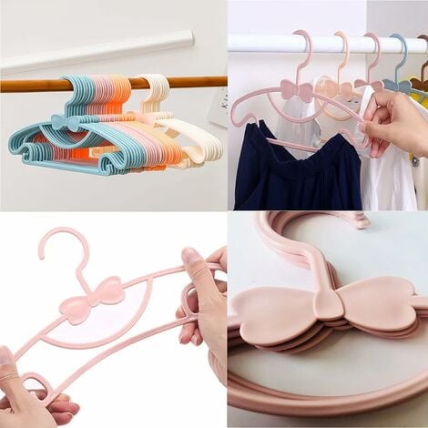 Baby Hangers for Closet - 10 Pack Baby Clothes Hangers,Adjustable Baby & Kids  Hangers for Nursery,Cascading Plastic Childrens Hangers & Infant Hangers  for Closet- Space Saving 