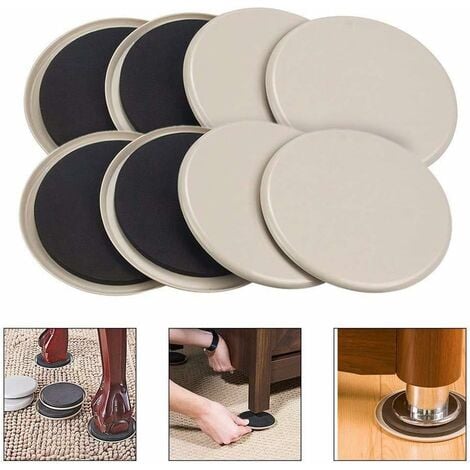 4 Pcs Floor Protector Furniture Sliders Pads Carpet Felt Gliders Feet Movers