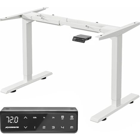 Table de Lit Portable à 5 Roulette Pivotante 60x40x71-91,5CM Hauteur  Réglable avec Support de Souris Plateau Inclinable 45° - Costway