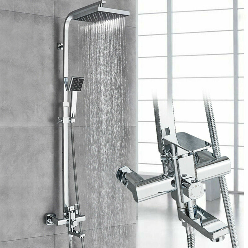 Accesorios de ducha sistema de columna de ducha conjunto de mezclador de  ducha de lluvia de acero inoxidable