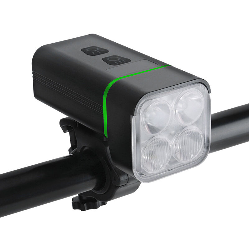 Luz delantera de aleación de aluminio para montar en bicicleta de montaña, luz delantera brillante para montar en bicicleta, 4 * T6 LED, cuatro lámparas