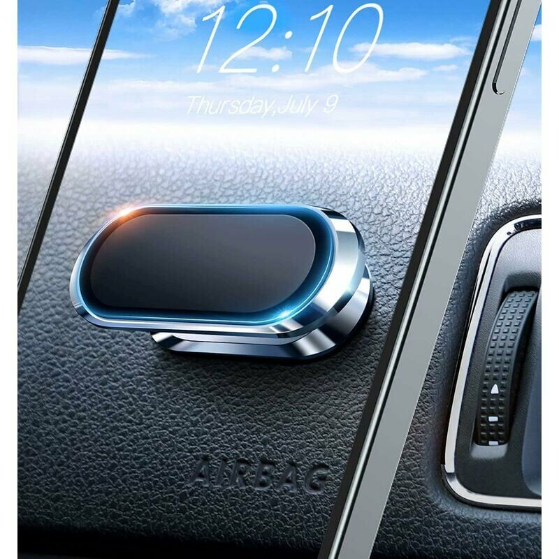 Soporte magnético para teléfono de coche, [8 imanes N52 fuertes mejorados] Soporte para teléfono de coche con rotación de 360°, imán universal para teléfono de coche para iPhone 13 Samsung S22 (plata), una pieza, Fonepro