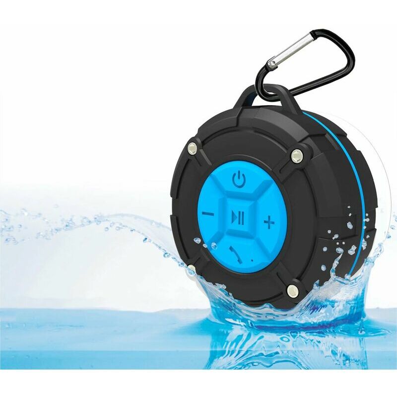Altavoz Bluetooth portátil, Altavoz de ducha inalámbrico a prueba de agua, Altavoz Bluetooth estéreo IPX7, con batería de 400 mAh