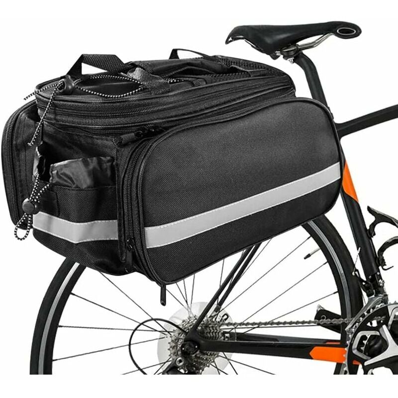 Alforja trasera para bicicleta, 10-35L Alforja para bicicleta, Bolsa para alforjas para bicicleta con cubierta impermeable, Alforja para bicicleta para viajes y campamentos, Bicicletas de montaña, Bicicleta MTB, Motocicleta