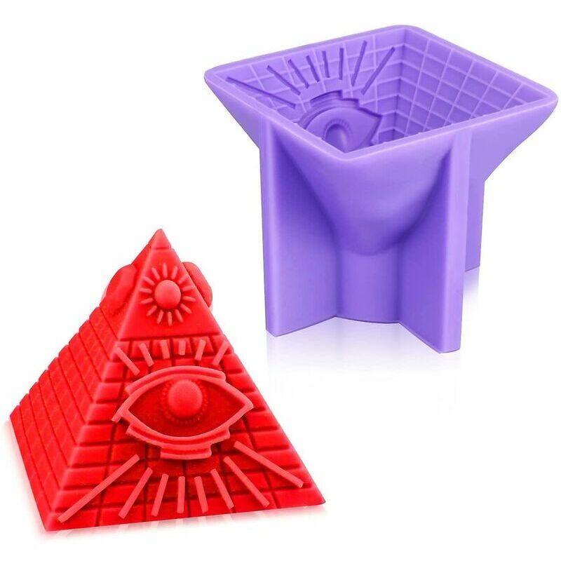 Molde piramidal para resina, moldes para velas triangulares de ojos de silicona que todo lo ven