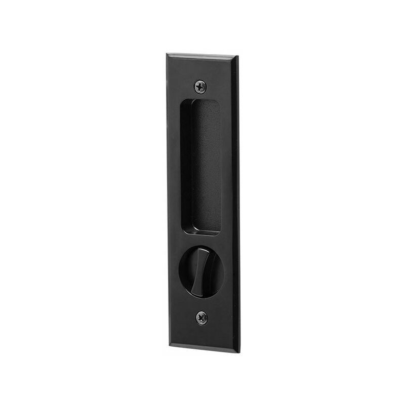 Manija de puerta de bolsillo con llave Cerradura de puerta corrediza Cerradura de puerta de bolsillo con llave invisible 160 mm Negro