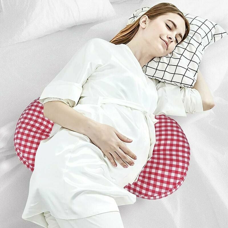 Almohada de embarazo, almohadas de maternidad laterales, almohadas de soporte de cuña doble para jorobadas y espalda, el mejor regalo para mamá embarazada