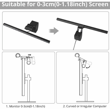 Lampe de lecture lampe d'écran d'ordinateur lumière ajustée prises USB DC  5V