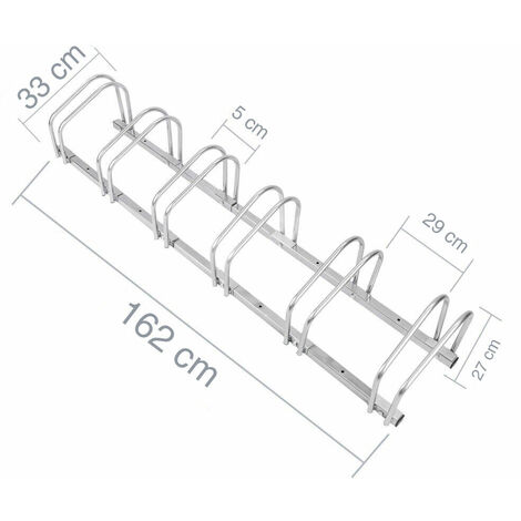 Rastrelliera Portabiciclette parcheggio porta bici 6 posti in Acciaio