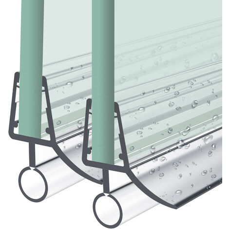 Heilmetz joint de douche 100cm joint de remplacement porte de douche pour verre épaisseur 7-8mm déflecteur d'eau joint de cabine de douche Grande bulle TYPE2 2 pièces