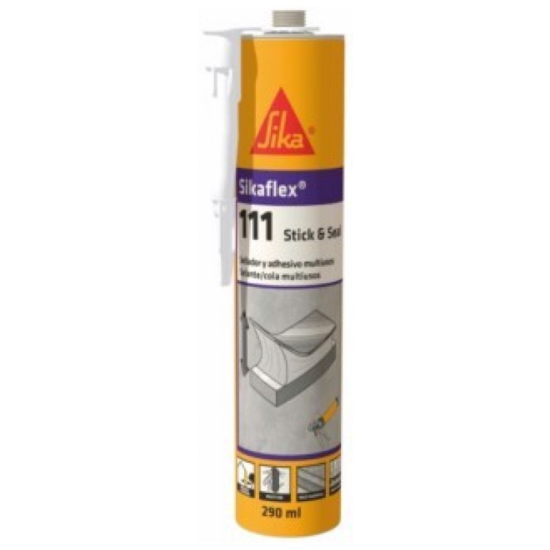 Adhesivo sellador polim 290 ml ne flex sikaflex-111 stick&ampse