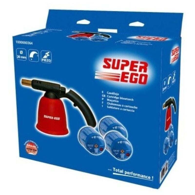 Soplete a gas cartucho piezo candileja 3c super ego