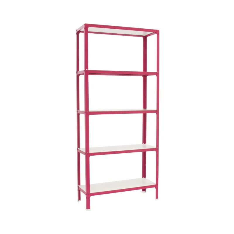 Estantería 180x80x30cm. Rosa 150kg homeclick 5 baldas sin tornillos para casa con bandejas de madera rosablanco simonrack 1800x800x300 mms niños 150 kgs capacidad por 5300