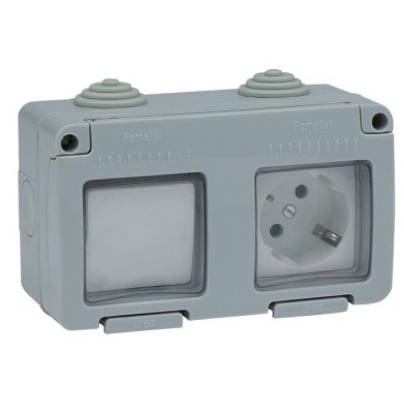 Interrupteur De Sécurité Universel NVR KJD20-2 - 250V 10A IP55 - Pour Machines à Bois, Perceuses - Arrêt D'urgence
