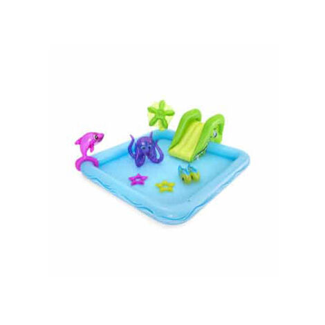 BESTWAY Parque infantil acuático Fantastic Aquarium 239 x 206 x 86 cm con fuente