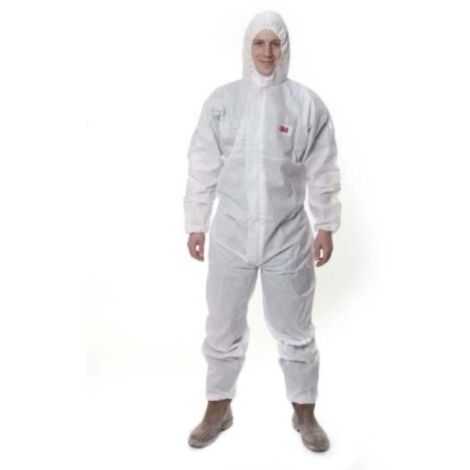 Mono trabajo l capucha pp sms desechable blanco p4510 3m