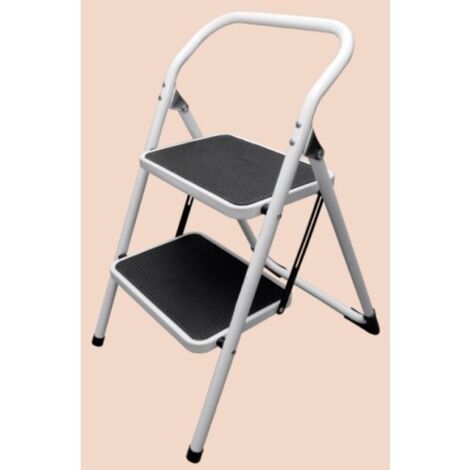 Escalera dom tijera 0,475mt 2 peldaños anch acero bl homelux
