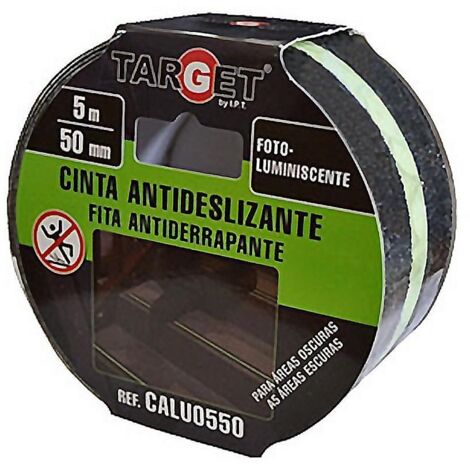 Cinta antidesl. 50mmx  5mt banda luminiscente adh. neg targe