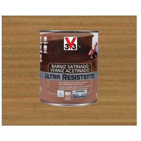 Barniz interior al agua ultra resistente satinado 750 ml rob