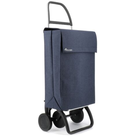 Carro compra 4 ruedas bolsa cuadrada jean tweed 4 marino (1/5)