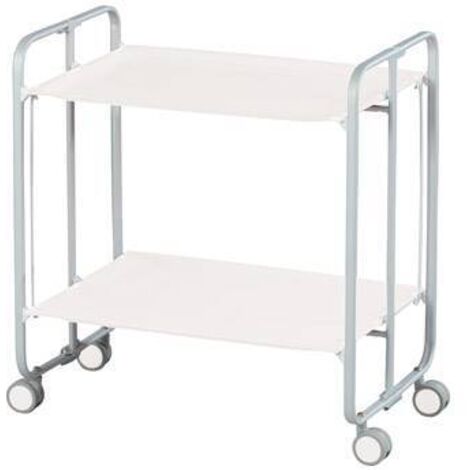 Carrito de te plegable gris/blanco