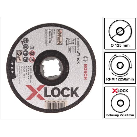Disco corte inox Ø 125x1 mm x-lock standard bosch 10 pz