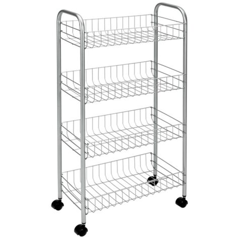 menaje metaltex carro 4 estantes 41x26x85cm ascona 340104001
