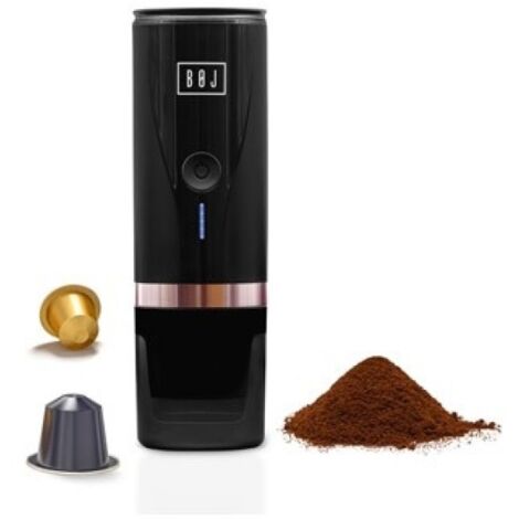 Cafetera portatil a bateria usb 80 ml negra boj