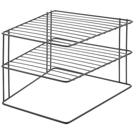 Rinconera 3 alturas palio plata mate negro metaltex