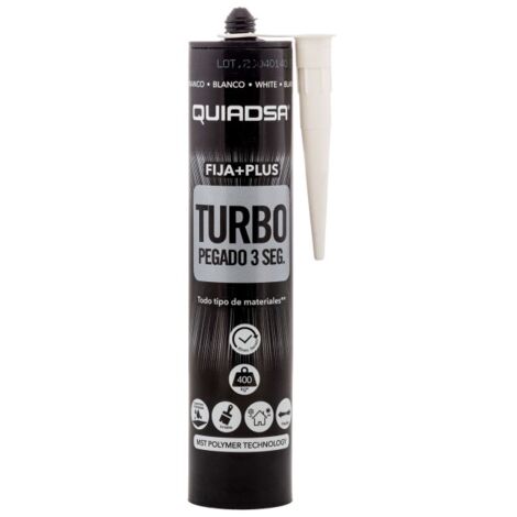 Adhesivo sellador fija+plus turbo 290 ml blanco quiadsa