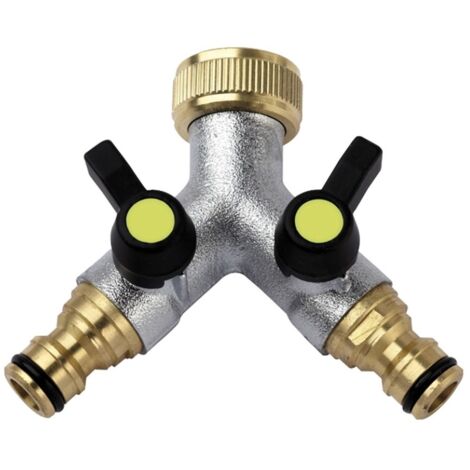 Derivacion en ´y´ 2 vias de laton con llave de paso y conexi (1/2)