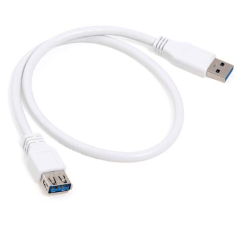 Cable usb a/ usb a macho/hembra 0,5m blanco axil (1/3)