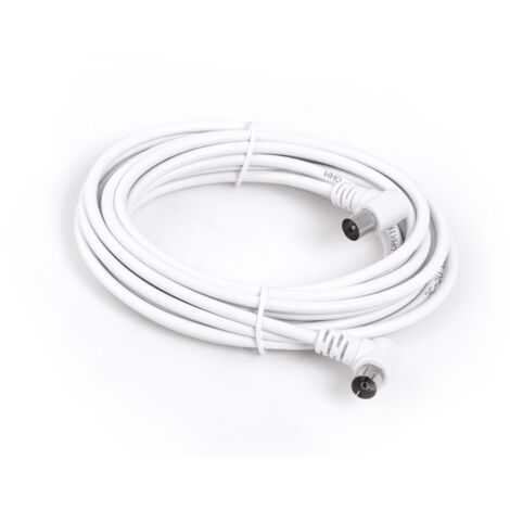 Cable antena conectores acodados 5m blanco axil (1/3)