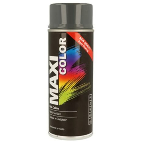 Pintura spray maxi color brillo 400 ml ral 7011 gris hierro