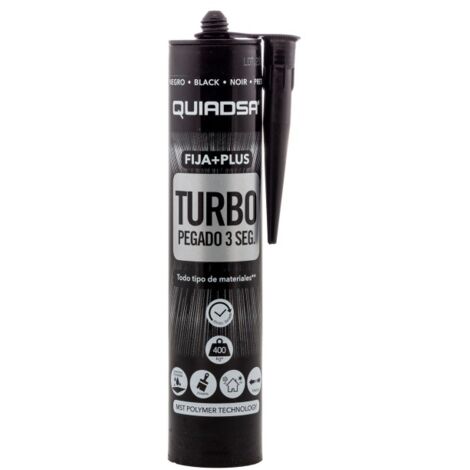 Adhesivo sellador fija+plus turbo 290 ml negro quiadsa