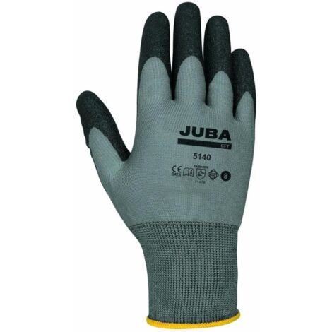 Guante trabajo s7 juba nylon pvc gr/neg cft