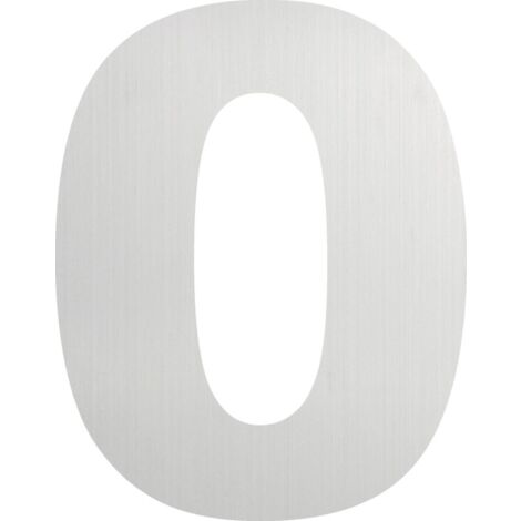 Numero señalizacion ´0´ 130mm adh. acero inox aisi 304 inox