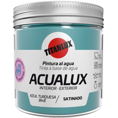 Pintura manualid. al agua 75 ml az/tur satin. acualux titan