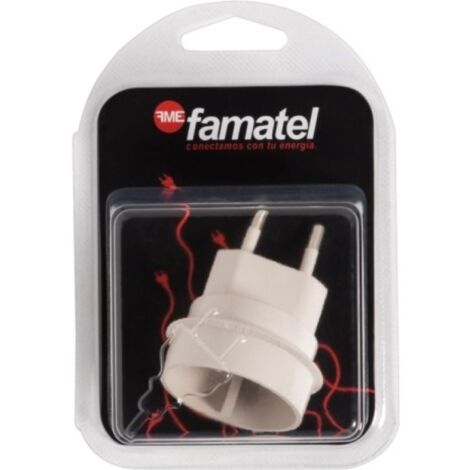Adaptador elec 100x145x55 10a-250v eur-univ. polic bl famat