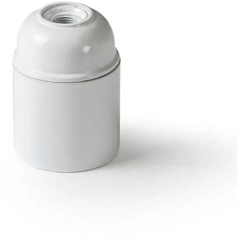 Portalámparas liso blanco E-27 de Famatel 161-B