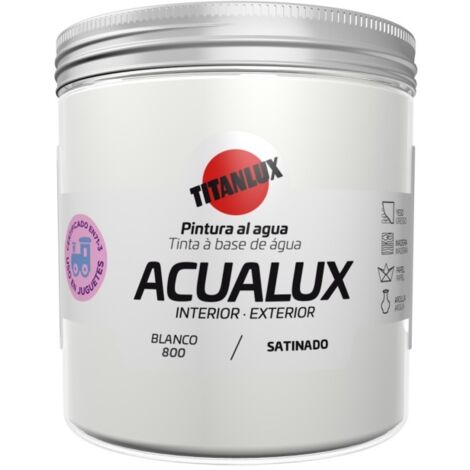 Pintura manualid. al agua 250 ml bl satin. acualux titan
