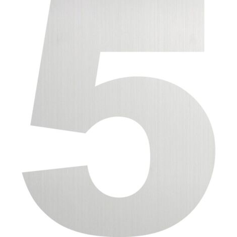 Numero señalizacion ´5´ 130mm adh. acero inox aisi 304 inox